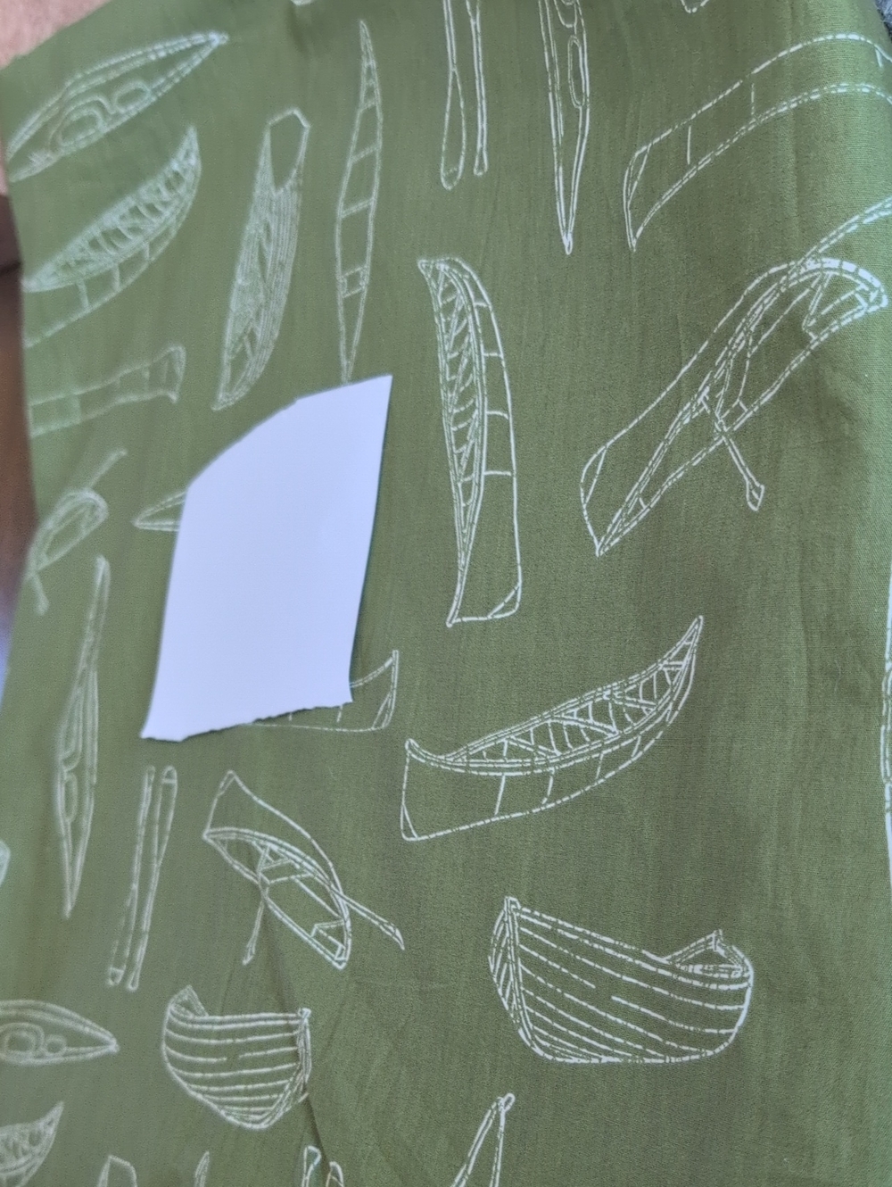 Olive Green Canoe Fabric